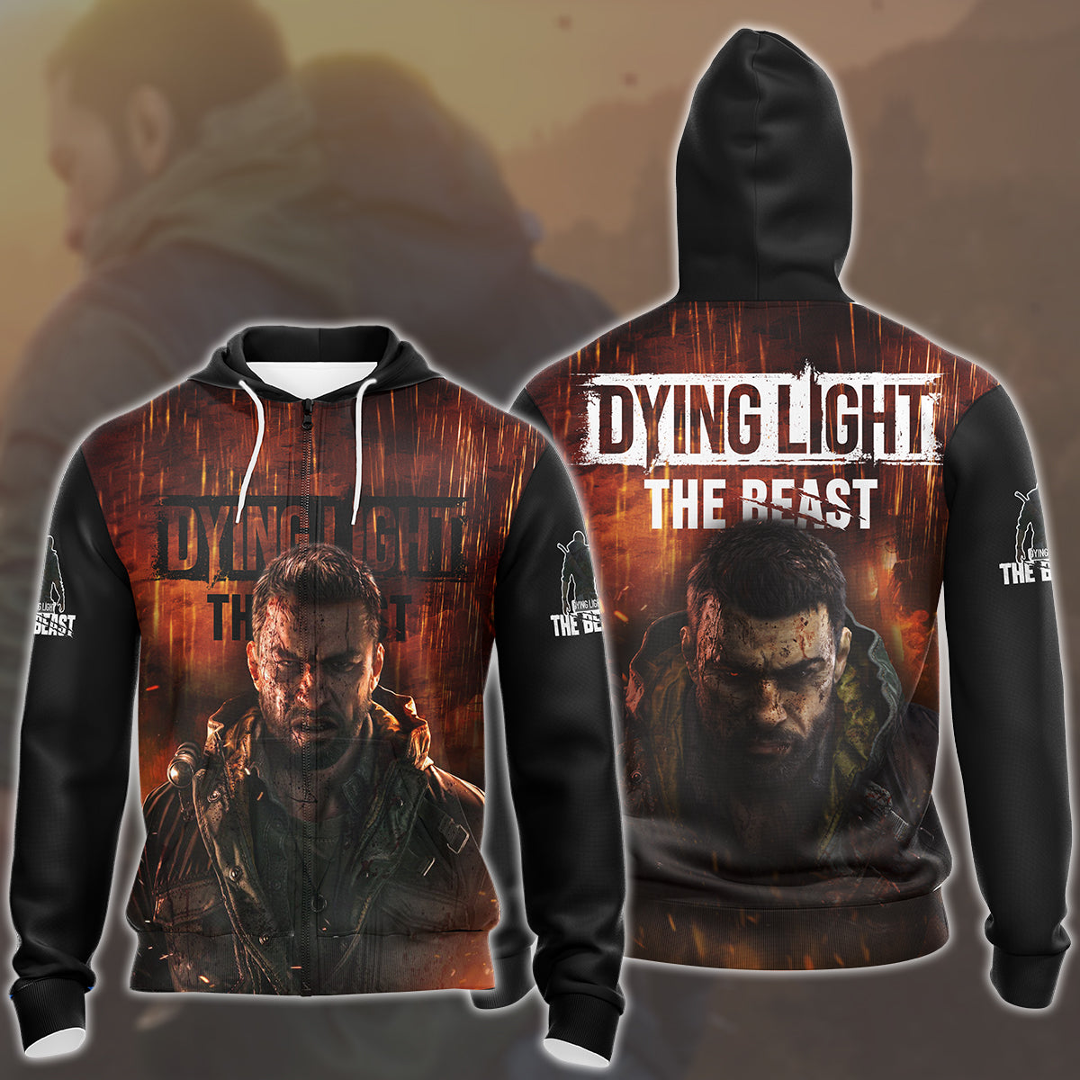 Dying Light: The Beast Video Game All Over Printed T-shirt Tank Top Zip Hoodie Pullover Hoodie Hawaiian Shirt Beach Shorts Joggers Zip Hoodie
