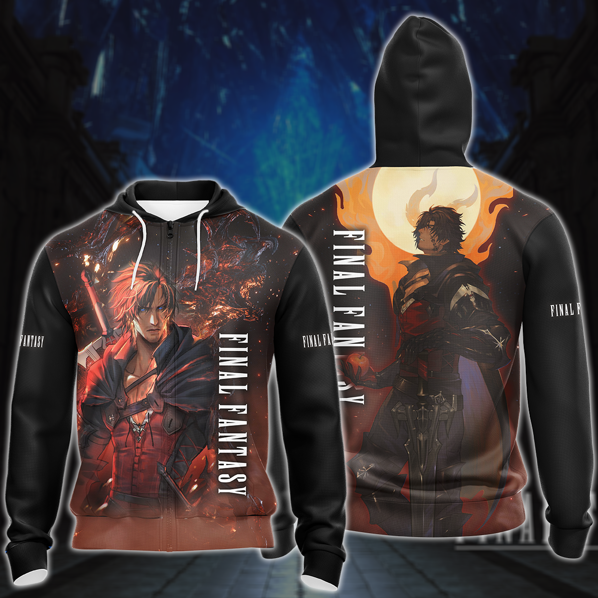 Final Fantasy XVI Video Game All-Over T-shirt Hoodie Tank Top Hawaiian Shirt Beach Shorts Joggers Zip Hoodie
