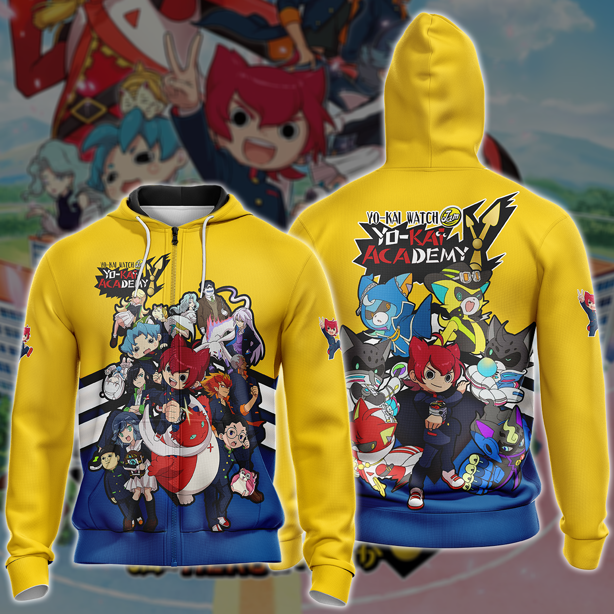 Yo-kai Watch Jam: Yo-kai Academy Y Video Game 3D All Over Printed T-shirt Tank Top Zip Hoodie Pullover Hoodie Hawaiian Shirt Beach Shorts Jogger Zip Hoodie