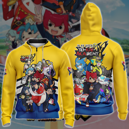 Yo-kai Watch Jam: Yo-kai Academy Y Video Game 3D All Over Printed T-shirt Tank Top Zip Hoodie Pullover Hoodie Hawaiian Shirt Beach Shorts Jogger Zip Hoodie