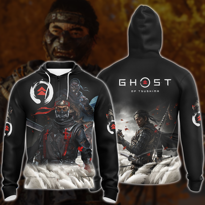 Ghost of Tsushima Video Game 3D All Over Printed T-shirt Tank Top Zip Hoodie Pullover Hoodie Hawaiian Shirt Beach Shorts Jogger Zip Hoodie