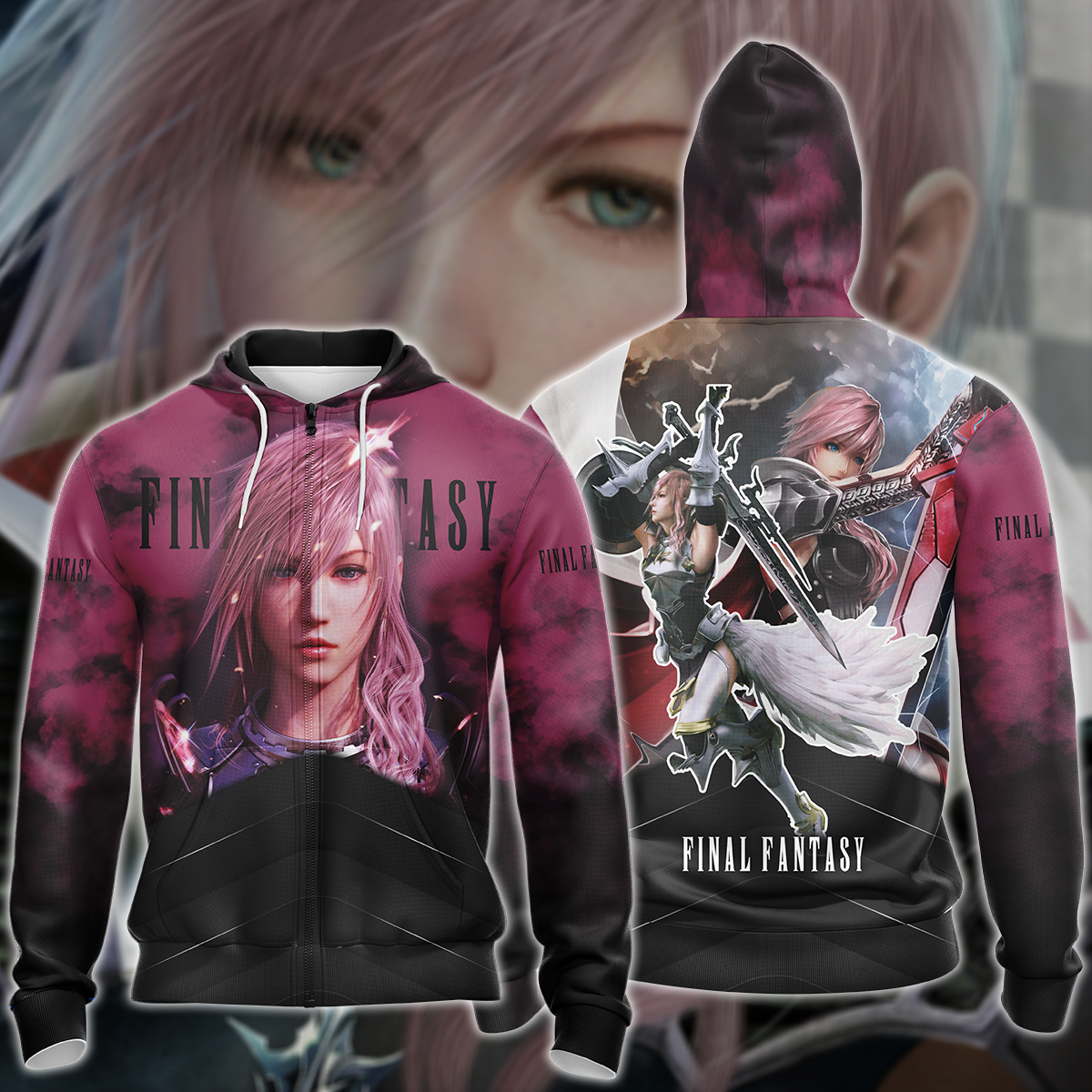 Final Fantasy XIII Video Game 3D All Over Print T-shirt Tank Top Zip Hoodie Pullover Hoodie Hawaiian Shirt Beach Shorts Jogger Zip Hoodie