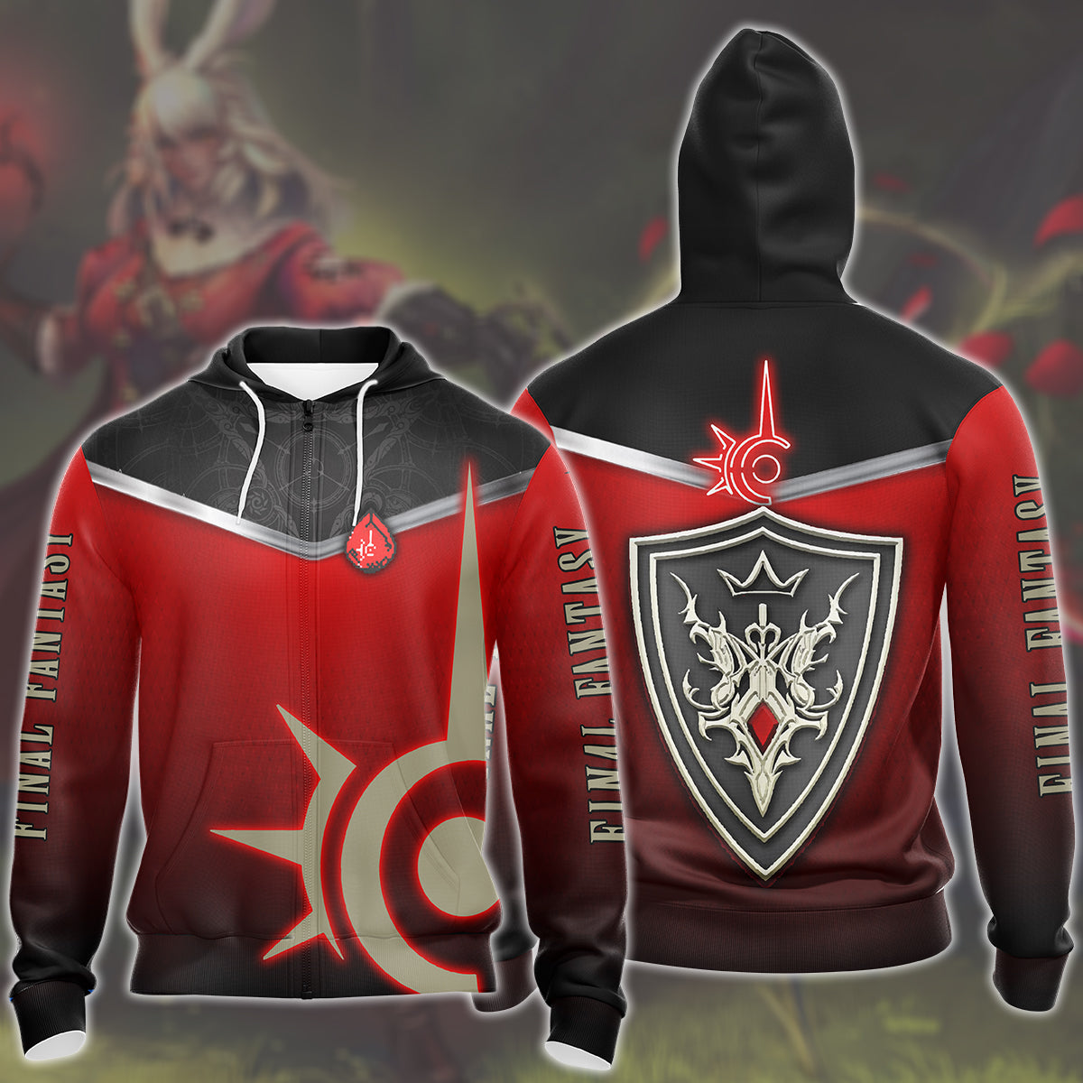 Final Fantasy Red Mage Video Game All Over Printed T-shirt Tank Top Zip Hoodie Pullover Hoodie Hawaiian Shirt Beach Shorts Joggers Zip Hoodie