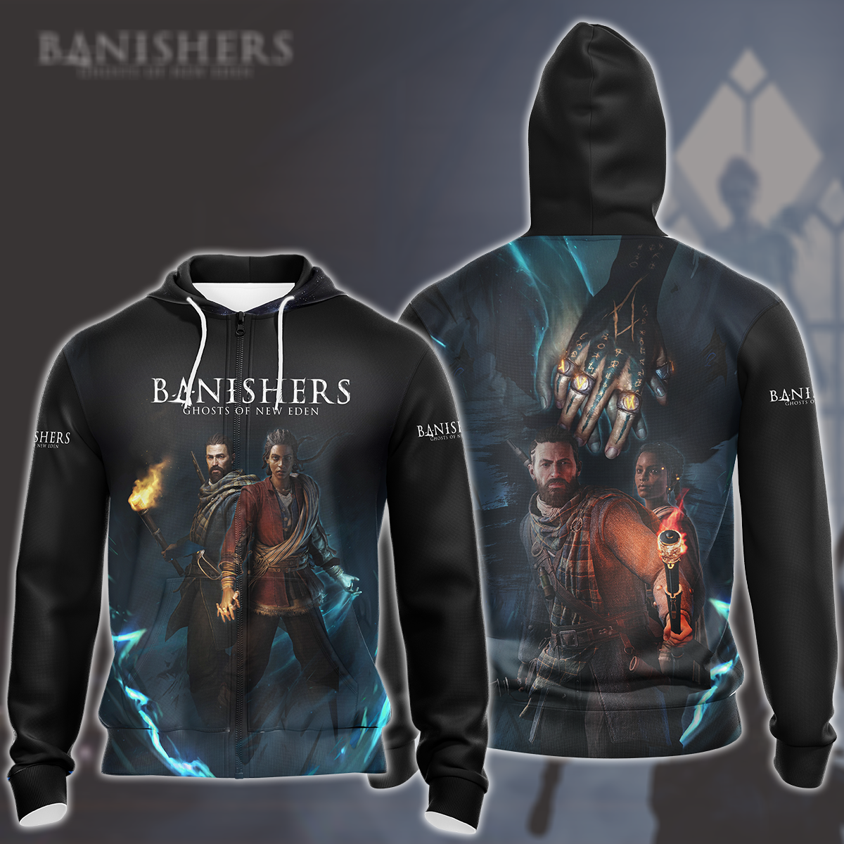 Banishers: Ghosts of New Eden Video Game All Over Printed T-shirt Tank Top Zip Hoodie Pullover Hoodie Hawaiian Shirt Beach Shorts Joggers Zip Hoodie