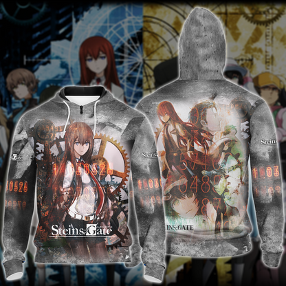 Steins;Gate Anime All-Over T-shirt Hoodie Tank Top Hawaiian Shirt Beach Shorts Joggers Zip Hoodie