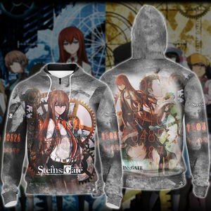 Steins;Gate Anime All-Over T-shirt Hoodie Tank Top Hawaiian Shirt Beach Shorts Joggers Zip Hoodie S 