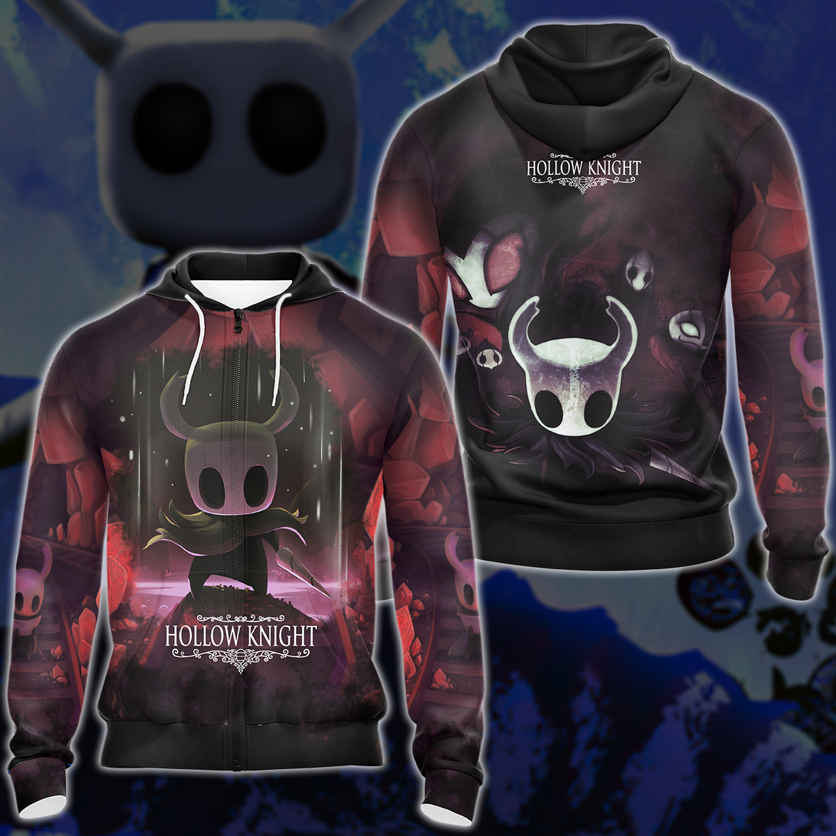 Hollow Knight Video Game 3D All Over Printed T-shirt Tank Top Zip Hoodie Pullover Hoodie Hawaiian Shirt Beach Shorts Jogger Zip Hoodie