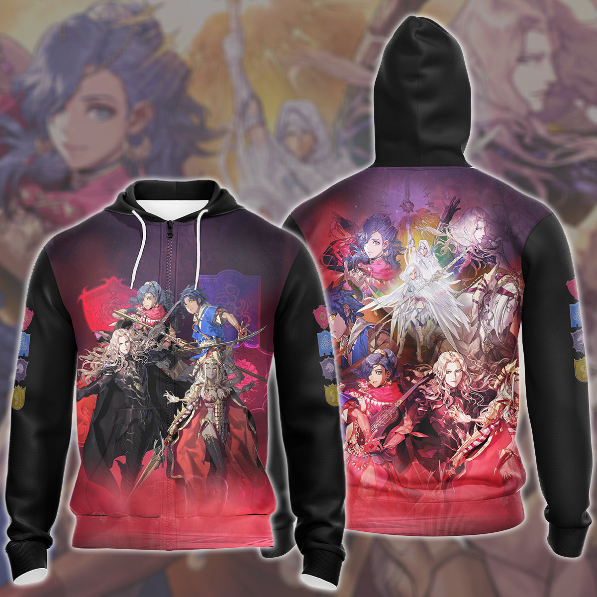Fire Emblem: Fortune's Weave Video Game All Over Printed T-shirt Tank Top Zip Hoodie Pullover Hoodie Hawaiian Shirt Beach Shorts Joggers Zip Hoodie