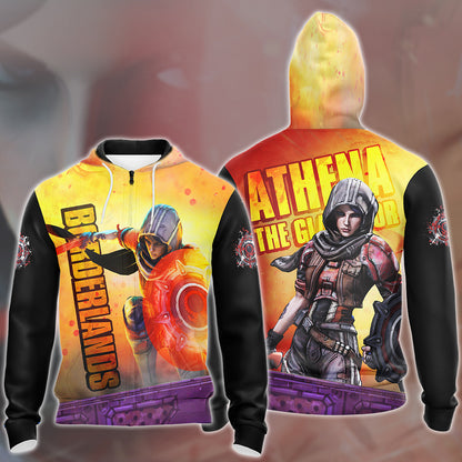 Borderlands Athena Video Game All Over Printed T-shirt Tank Top Zip Hoodie Pullover Hoodie Hawaiian Shirt Beach Shorts Joggers Zip Hoodie