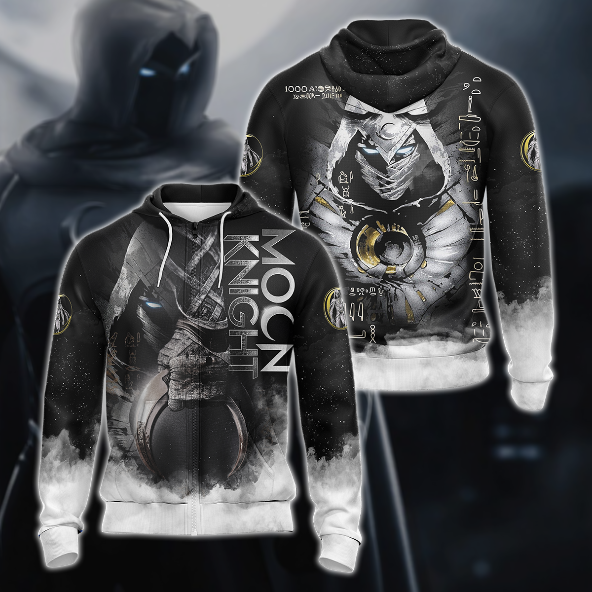 Marvel Moon Knight 3D All Over Print T-shirt Tank Top Zip Hoodie Pullover Hoodie Hawaiian Shirt Beach Shorts Jogger Zip Hoodie