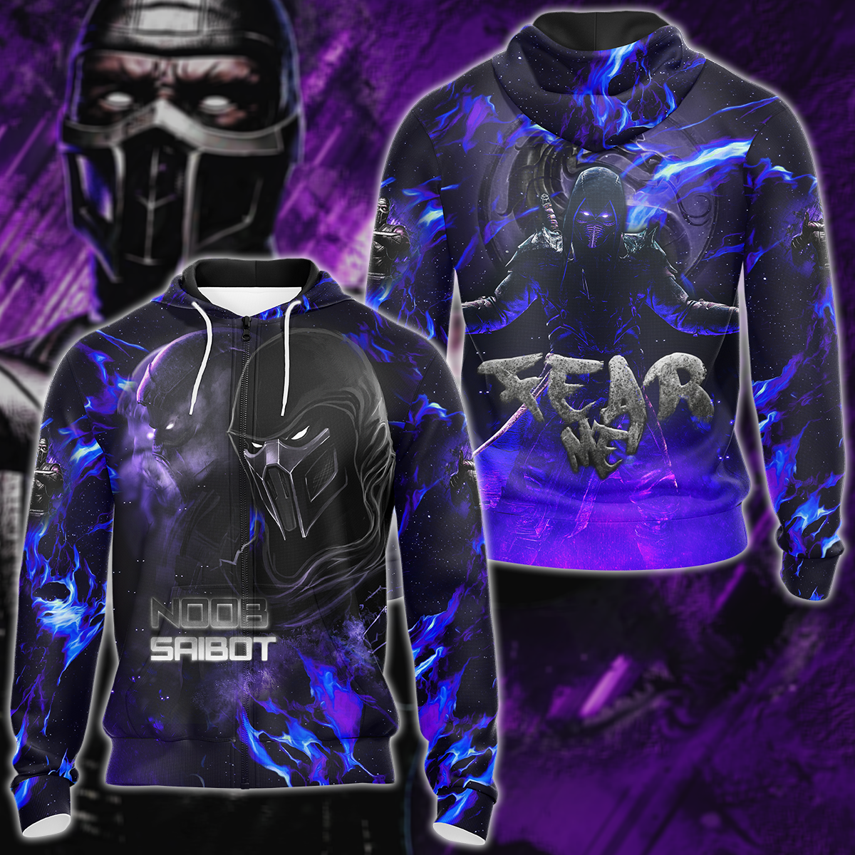 Mortal Kombat: Noob Saibot 3D All Over Print T-shirt Tank Top Zip Hoodie Pullover Hoodie Hawaiian Shirt Beach Shorts Jogger Zip Hoodie