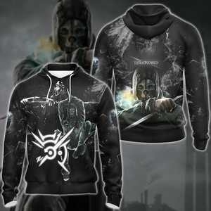 Dishonored Video Game 3D All Over Printed T-shirt Tank Top Zip Hoodie Pullover Hoodie Hawaiian Shirt Beach Shorts Jogger Zip Hoodie S 