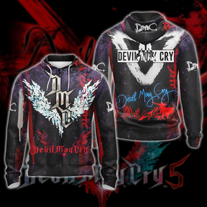 Devil May Cry All Over Print T-shirt Tank Top Zip Hoodie Pullover Hoodie Hawaiian Shirt Zip Hoodie S 