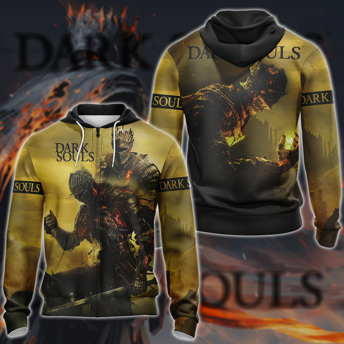 Dark Souls Video Game 3D All Over Print T-shirt Tank Top Zip Hoodie Pullover Hoodie Hawaiian Shirt Beach Shorts Jogger Zip Hoodie
