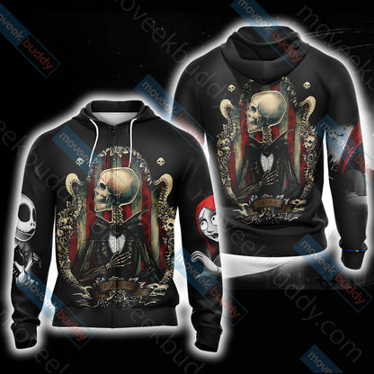 The Nightmare Before Christmas Unisex 3D T-shirt Zip Hoodie