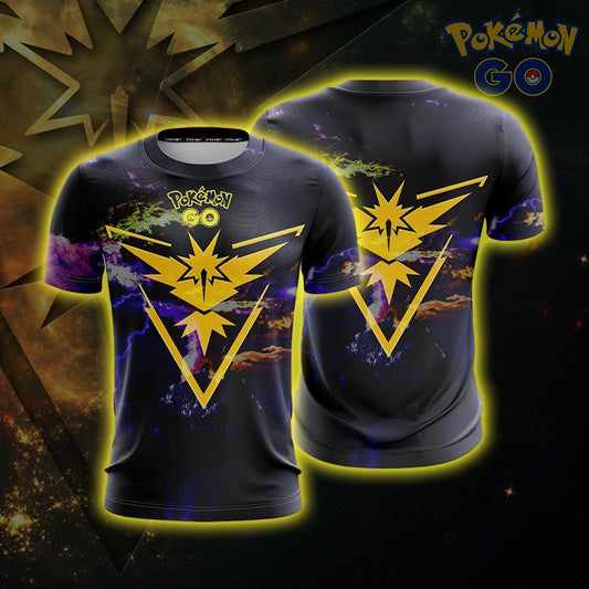 Zapdos Team Instinct Pokemon Go Unisex 3D T-shirt S  