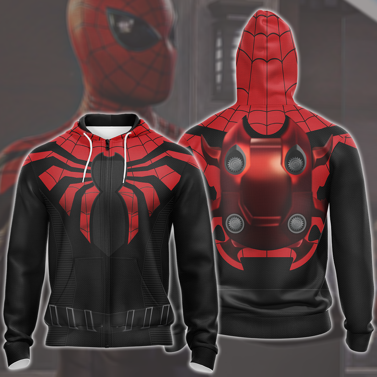 Spider-Man 2 Peter Parker Superior Suit Cosplay Video Game All Over Printed T-shirt Tank Top Zip Hoodie Pullover Hoodie Hawaiian Shirt Beach Shorts Joggers 2 Zip Hoodie