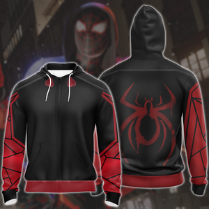 Spider-Man 2 Miles Morales The End Suit Cosplay Video Game All Over Printed T-shirt Tank Top Zip Hoodie Pullover Hoodie Hawaiian Shirt Beach Shorts Joggers Zip Hoodie S 