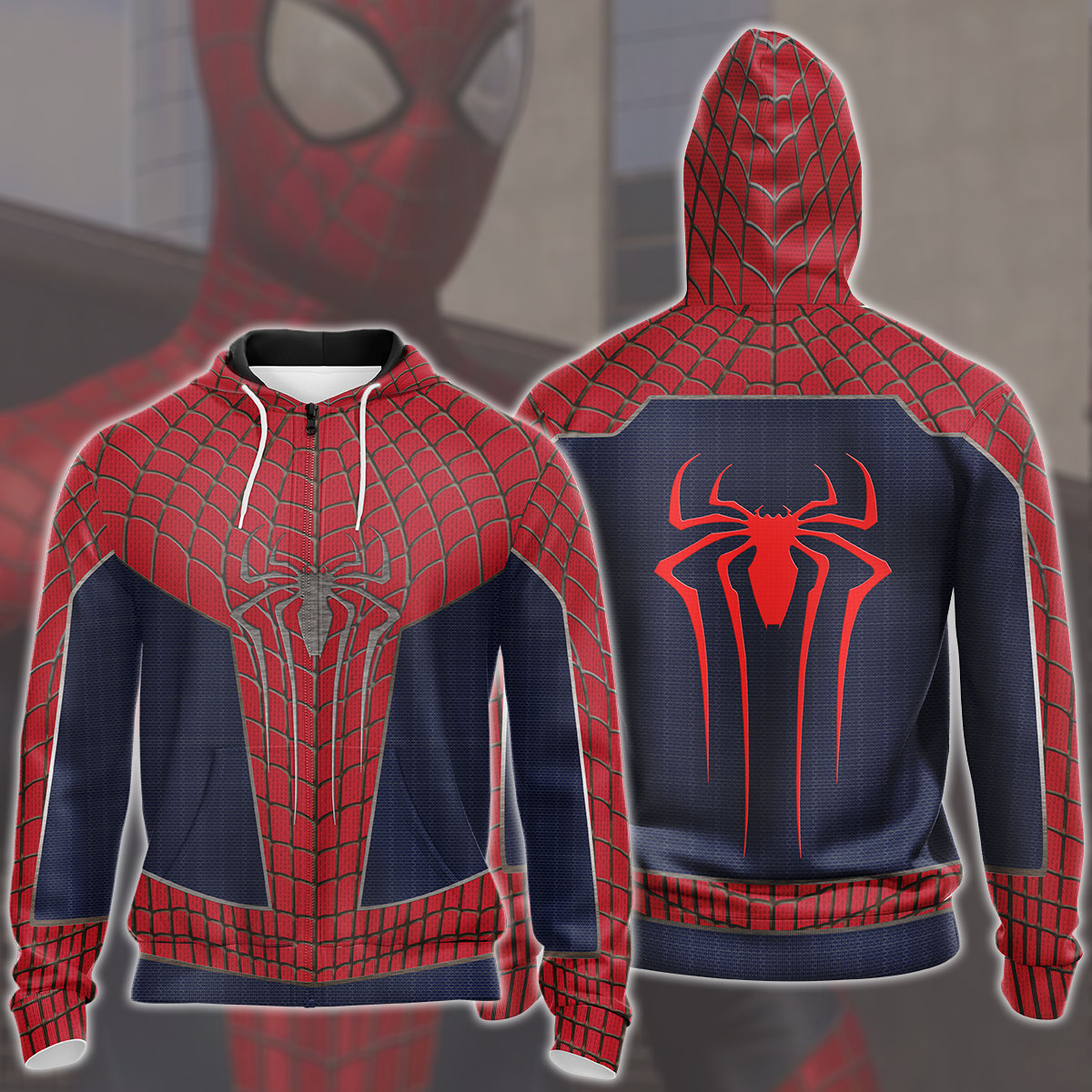 Spider-Man 2 Amazing Suit 2 (Amazing Spider-Man 2 suit) Cosplay Video Game All Over Printed T-shirt Tank Top Zip Hoodie Pullover Hoodie Hawaiian Shirt Beach Shorts Joggers Zip Hoodie