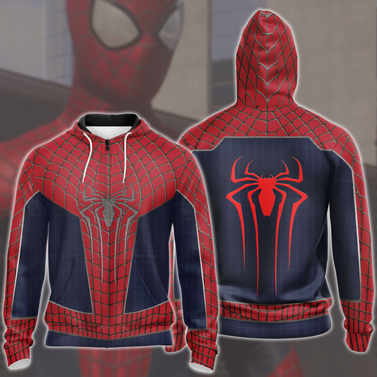 Spider-Man 2 Amazing Suit 2 (Amazing Spider-Man 2 suit) Cosplay Video Game All Over Printed T-shirt Tank Top Zip Hoodie Pullover Hoodie Hawaiian Shirt Beach Shorts Joggers Zip Hoodie