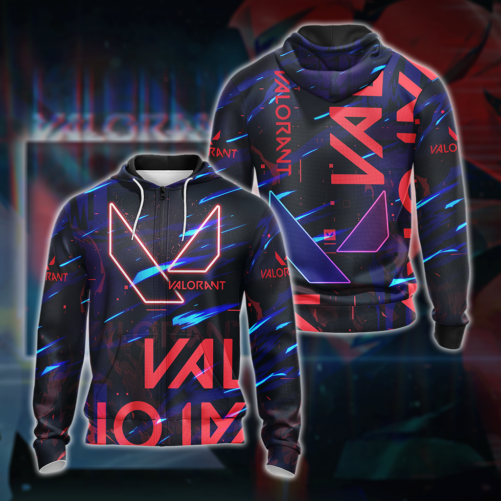 Valorant 3D All Over Print T-shirt Tank Top Zip Hoodie Pullover Hoodie Hawaiian Shirt Beach Shorts Jogger Zip Hoodie