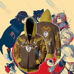 RWBY Yang Xiao Long Symbol Unisex 3D T-shirt Zip Hoodie XS 