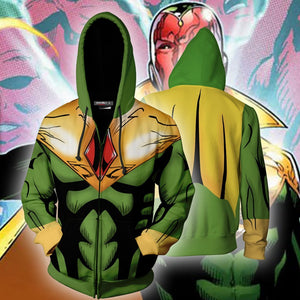 The Vision Cosplay Zip Up Hoodie Jacket XS Version 2 