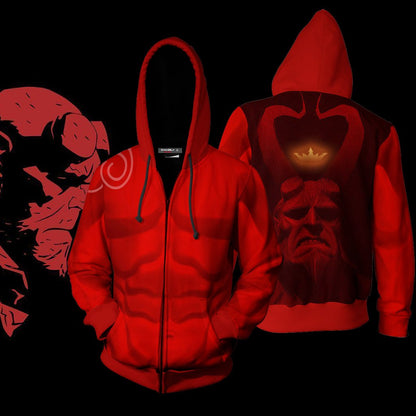 Hellboy (Ron Perlman) Zip Up Hoodie 5XL