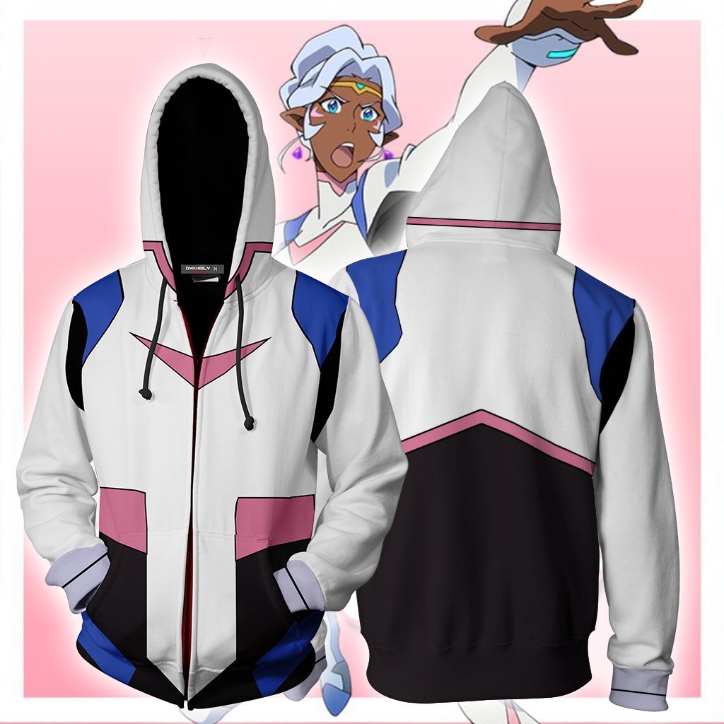 Princess Allura Voltron Legendary Defender Cosplay Zip Up Hoodie Jacket 5XL