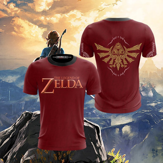 The Legend Of Zelda Wing Crest Unisex 3D T-shirt Red