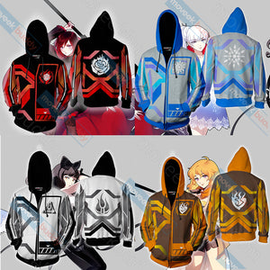 RWBY Weiss Schnee New Zip Up Hoodie   