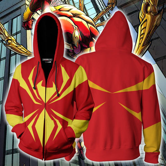 The Iron Spider Cosplay Zip Up Hoodie Jacket 5XL