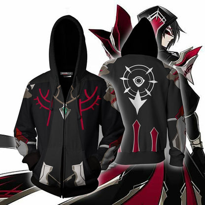 Elsword Solace Cosplay Zip Up Hoodie Jacket 5XL
