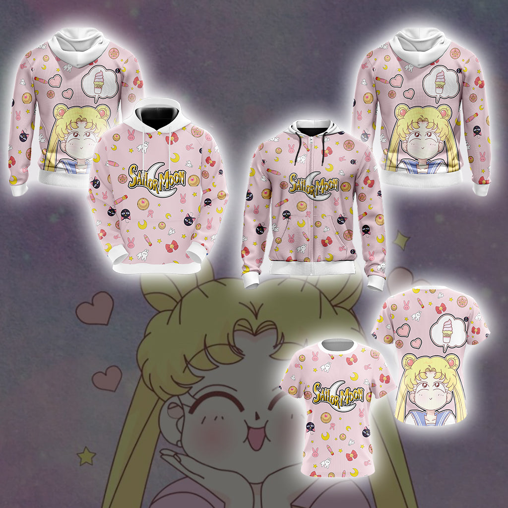 Sailor Moon Kawaii Unisex 3D T-shirt