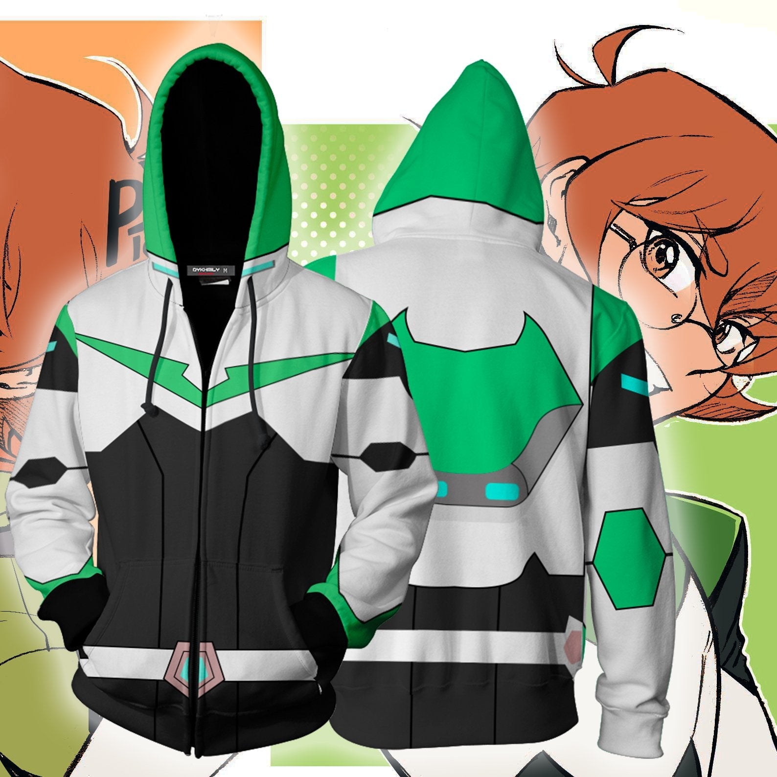 Pidge Gunderson Voltron Legendary Defender Cosplay Zip Up Hoodie Jacket 5XL