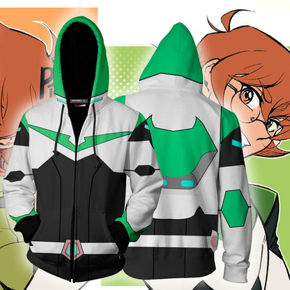 Pidge Gunderson Voltron Legendary Defender Cosplay Zip Up Hoodie Jacket 5XL