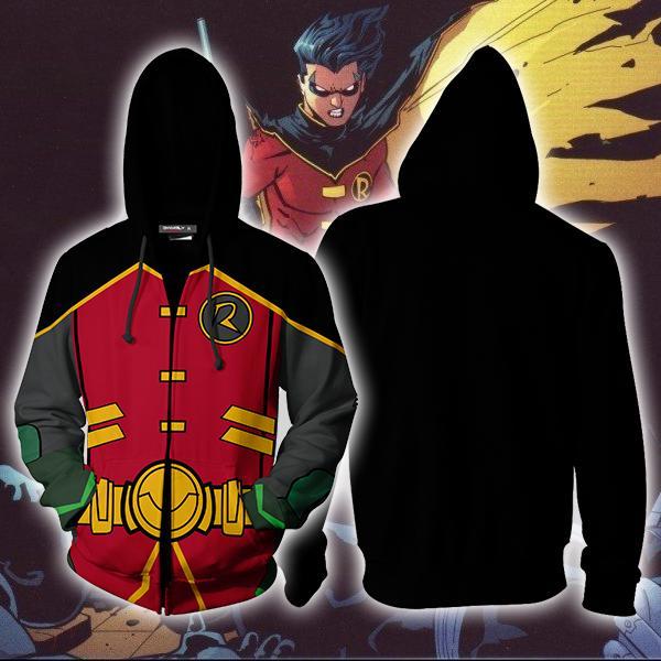 Batman Robin Cosplay Zip Up Hoodie Jacket