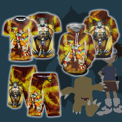 Digimon Greymon And Yagami Taichi 3D T-shirt   