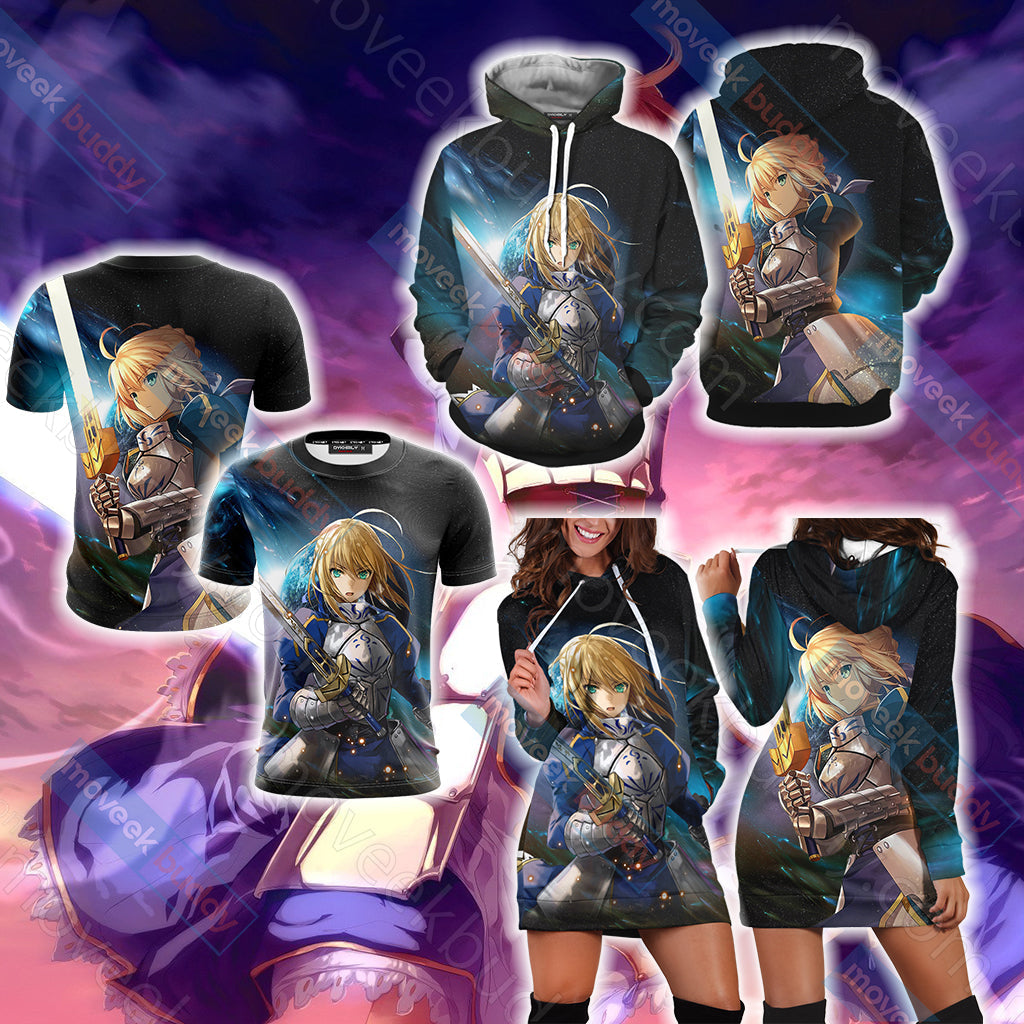 Fate/ Stay Night - Saber New Version 3D T-shirt
