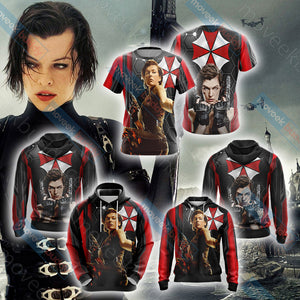 Resident Evil - Alice Unisex 3D T-shirt   