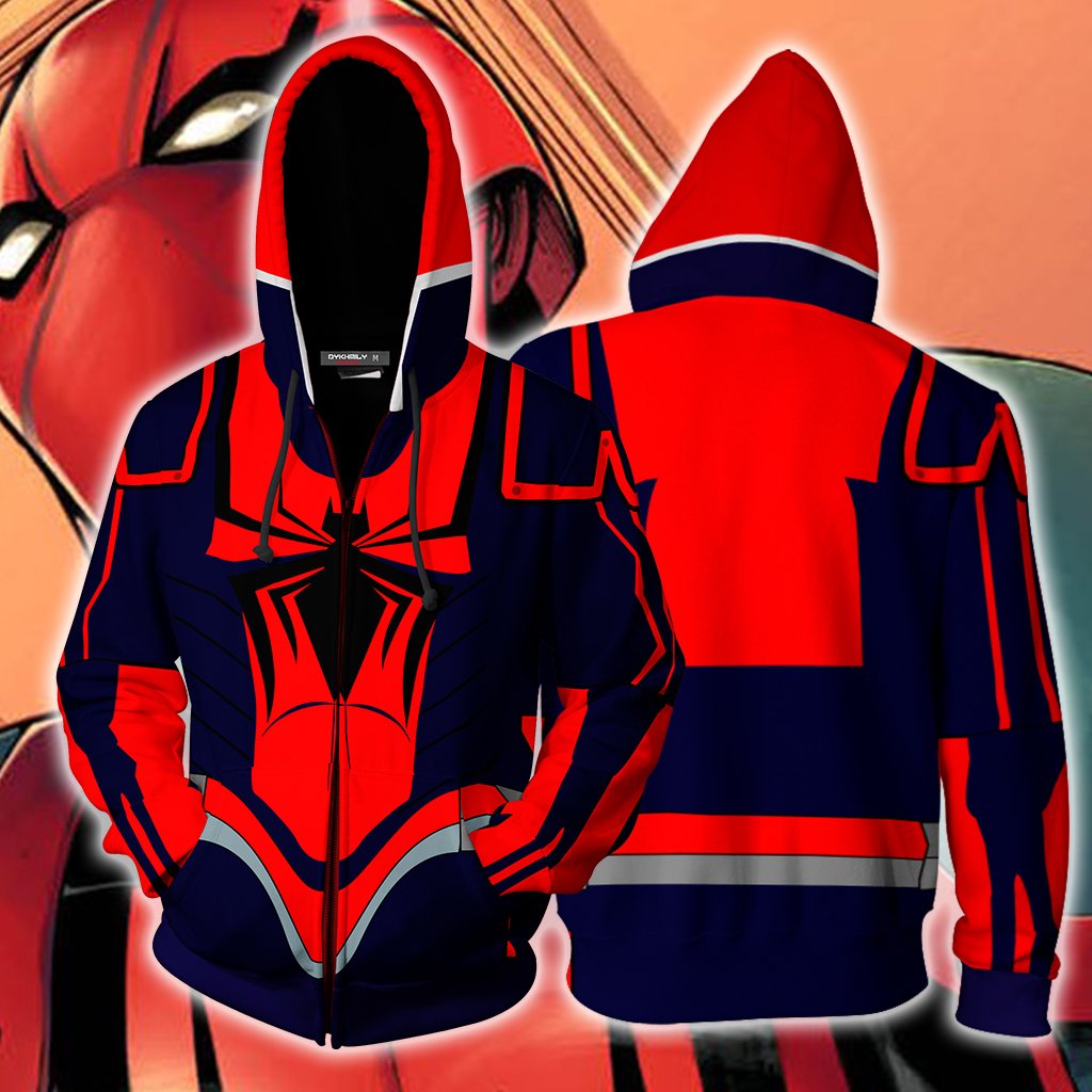 Spider-Armor MK III Cosplay PS4 Zip Up Hoodie Jacket 5XL