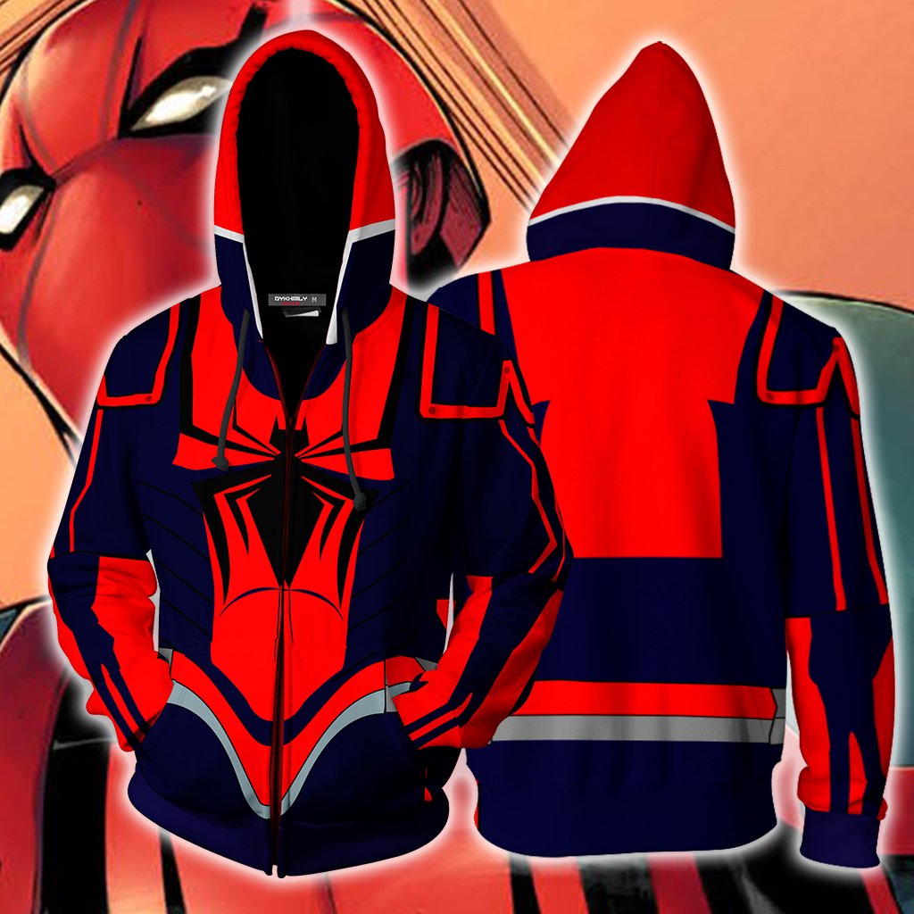 Spider-Armor MK III Cosplay PS4 Zip Up Hoodie Jacket XS  
