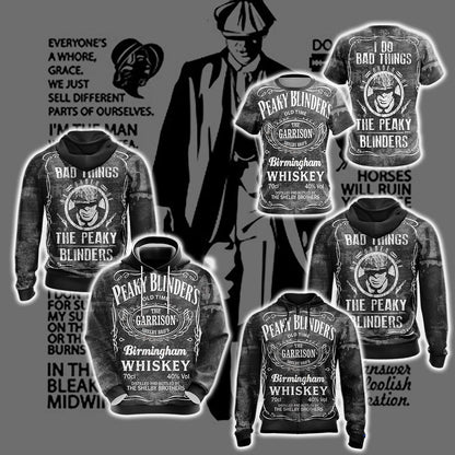 Peaky Blinders I Do Bad Things Unisex 3D T-shirt
