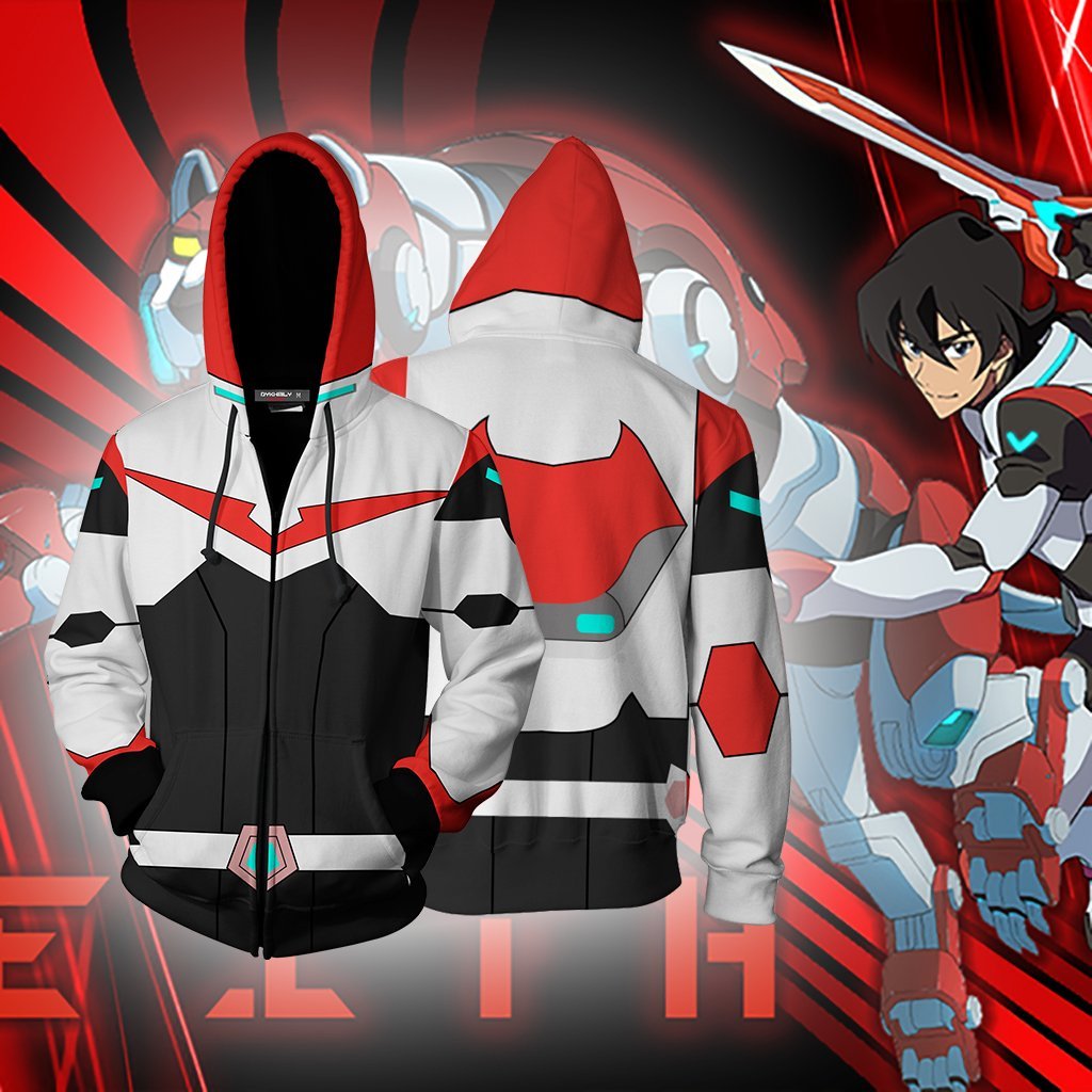 Keith Voltron Legendary Defender Cosplay Zip Up Hoodie Jacket S  