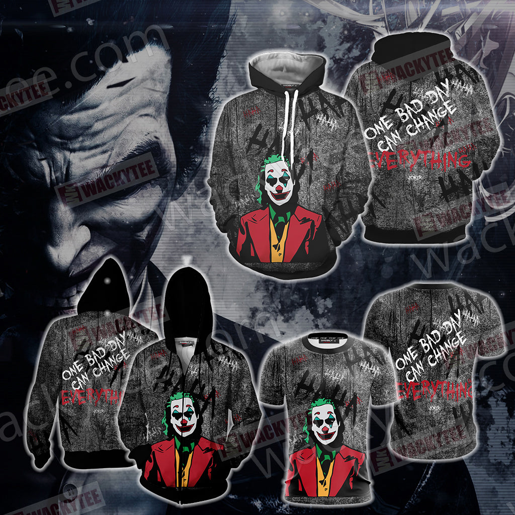 Joker - One bad day can change everything Unisex 3D T-shirt