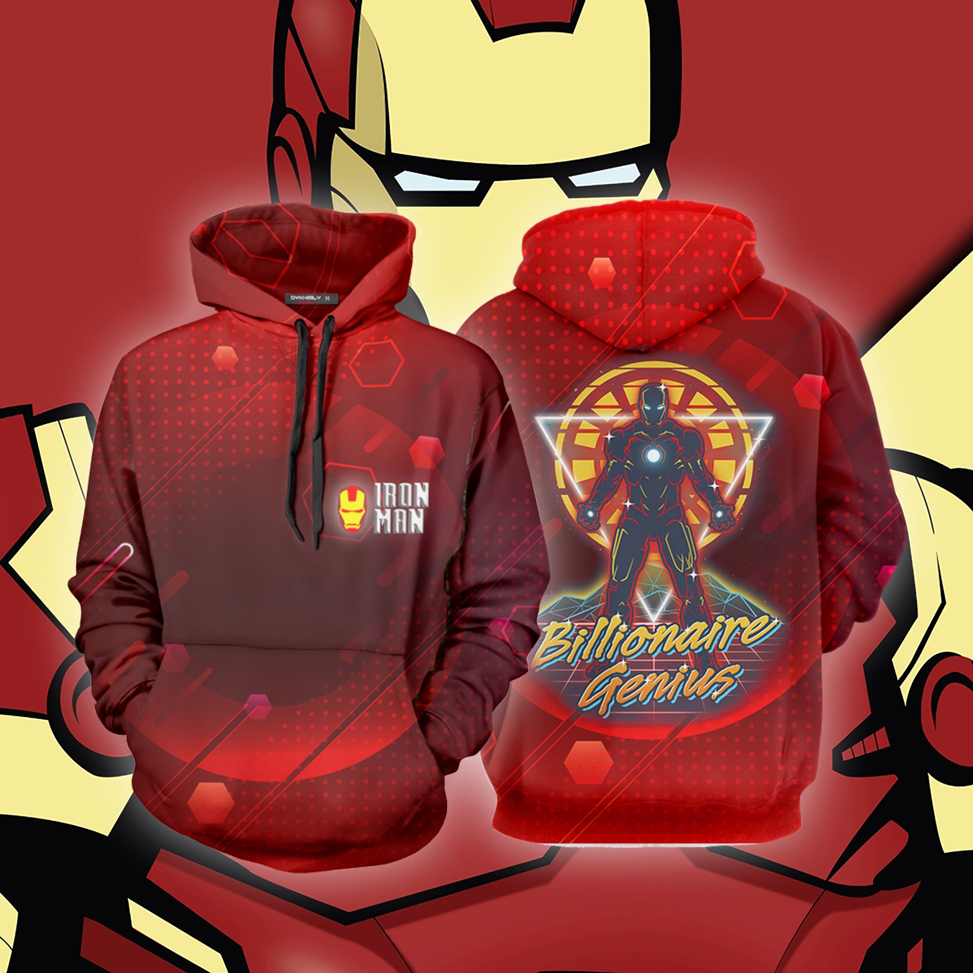Iron Man Billionaire Genius Unisex 3D T-shirt Hoodie