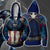 Avengers: Endgame Captain America Cosplay Zip Up Hoodie Jacket XS  