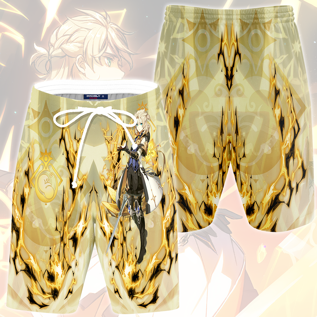 Genshin Impact Albedo Video Game All Over Printed T-shirt Tank Top Zip Hoodie Pullover Hoodie Hawaiian Shirt Beach Shorts Joggers Beach Shorts