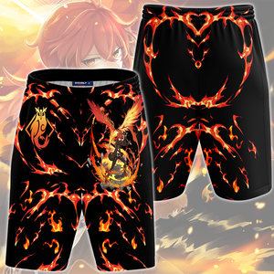 Genshin Impact Diluc Video Game All Over Printed T-shirt Tank Top Zip Hoodie Pullover Hoodie Hawaiian Shirt Beach Shorts Joggers Beach Shorts S 