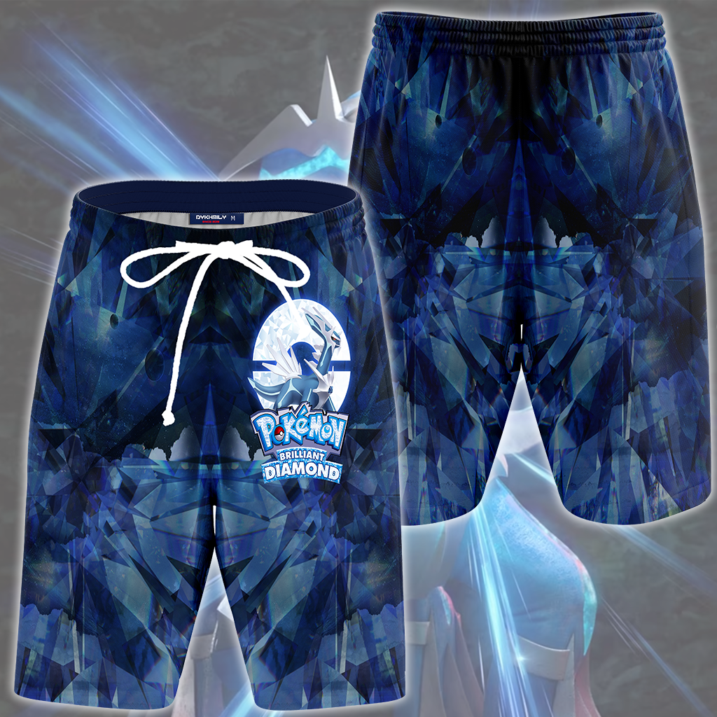 Pokemon Brilliant Diamond Video Game All Over Printed T-shirt Tank Top Zip Hoodie Pullover Hoodie Hawaiian Shirt Beach Shorts Joggers Beach Shorts